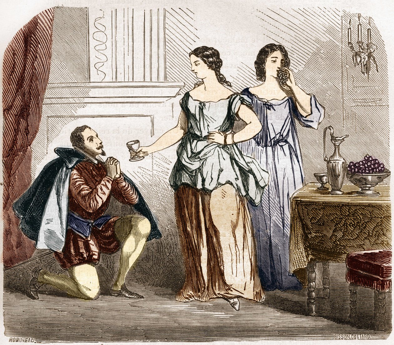 Henry IV (1553-1610), King of France being served by half-naked women by French School
