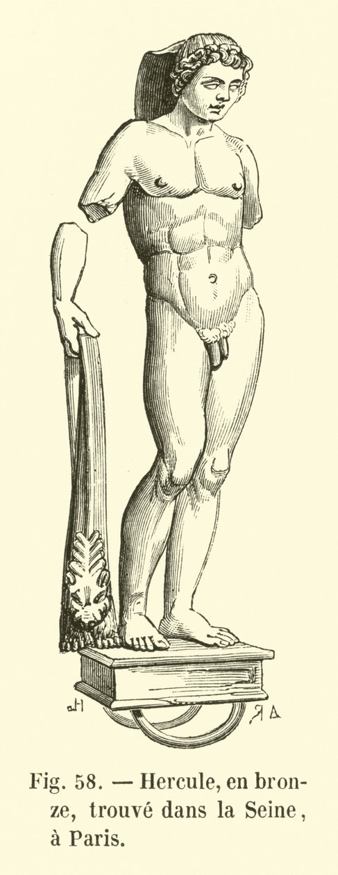 Hercules, in Bronze, Found in the Seine, Paris by French School