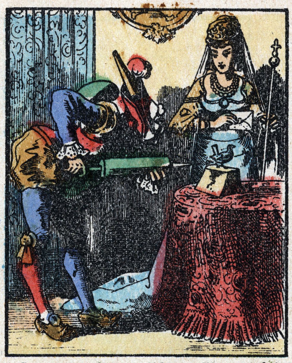 History of Dr. Pulcinella (Polichinelle). Wood Engraving of Imaging Pellerin - Epinal, Late 19th Century by French School