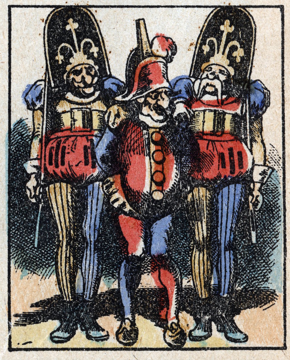 History of Dr. Pulcinella (Polichinelle). Wood Engraving of Imaging Pellerin - Epinal, Late 19th Century by French School