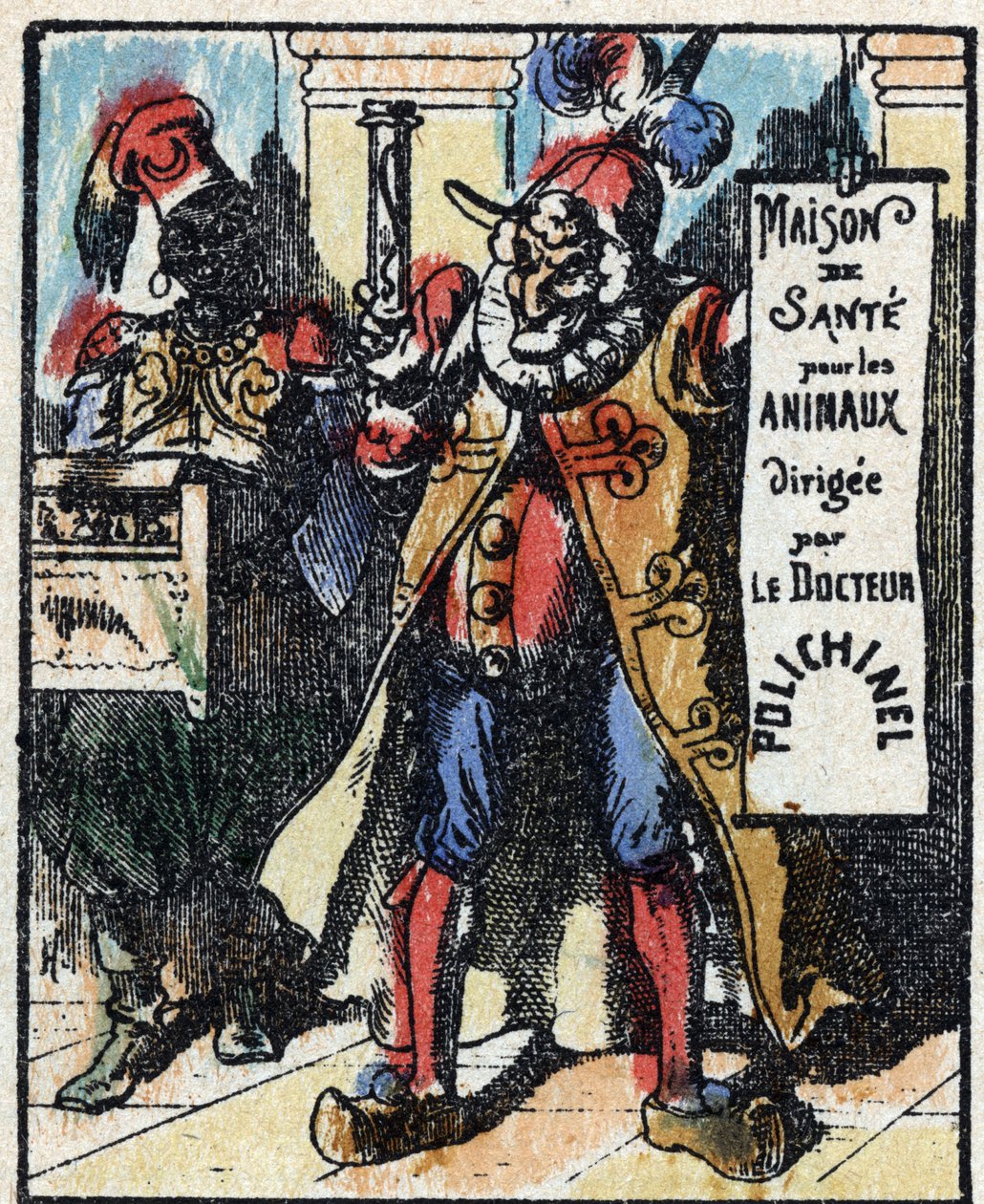 History of Dr. Pulcinella. Wood engraving of Imaging Pellerin - Epinal, late 19th century by French School