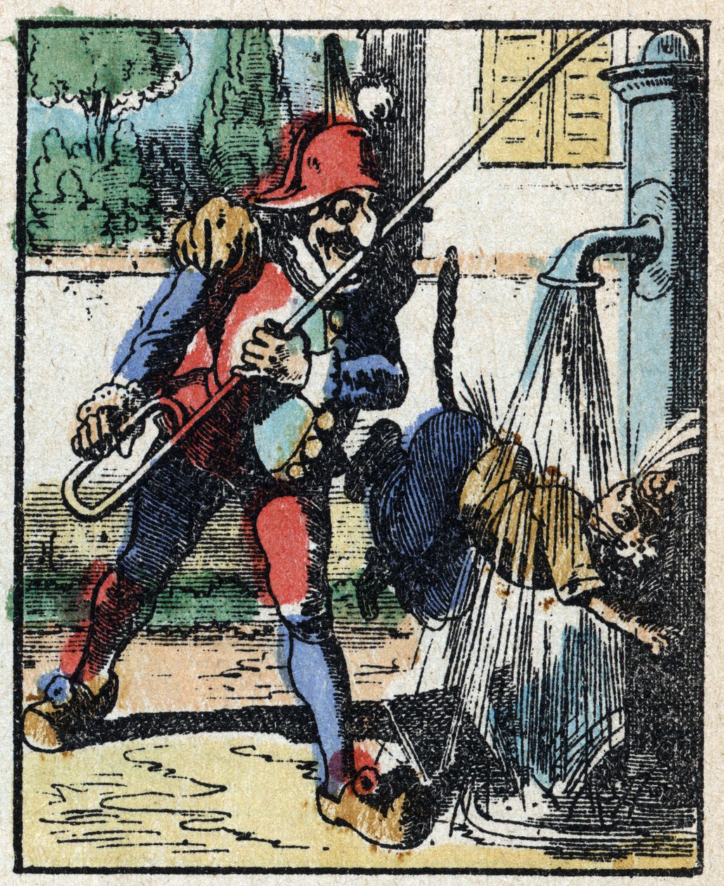 History of Dr. Pulcinella. Wood engraving of Imaging Pellerin - Epinal, late 19th century by French School