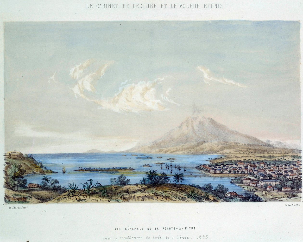 General View of Pointe-a-Pitre in Guadeloupe Before the Earthquake of 1843 by French School