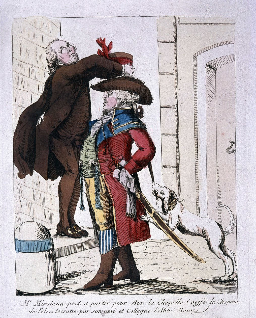 Honoré Gabriel Riqueti, Count of Mirabeau (1749-1791) Wearing the Hat of the Aristocracy by Abbé Maury, Preparing to Leave for Aachen, Late 18th Century by French School
