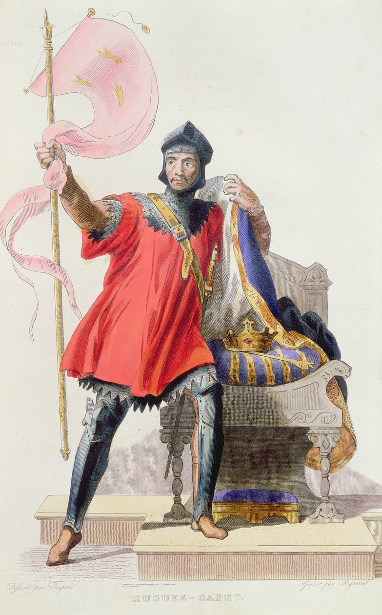 Hugues I Capet (941-996), King of France, from Le Plutarque Francais by E.Mennechet, 1835 by French School