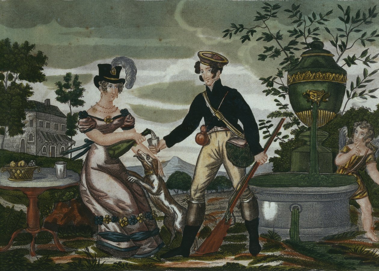 Hunt meeting, plate 2 by French School