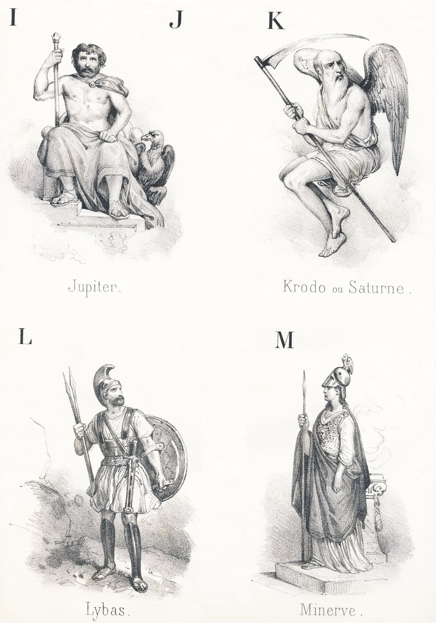 Jupiter, Krodo, Lybas, Minerva by French School