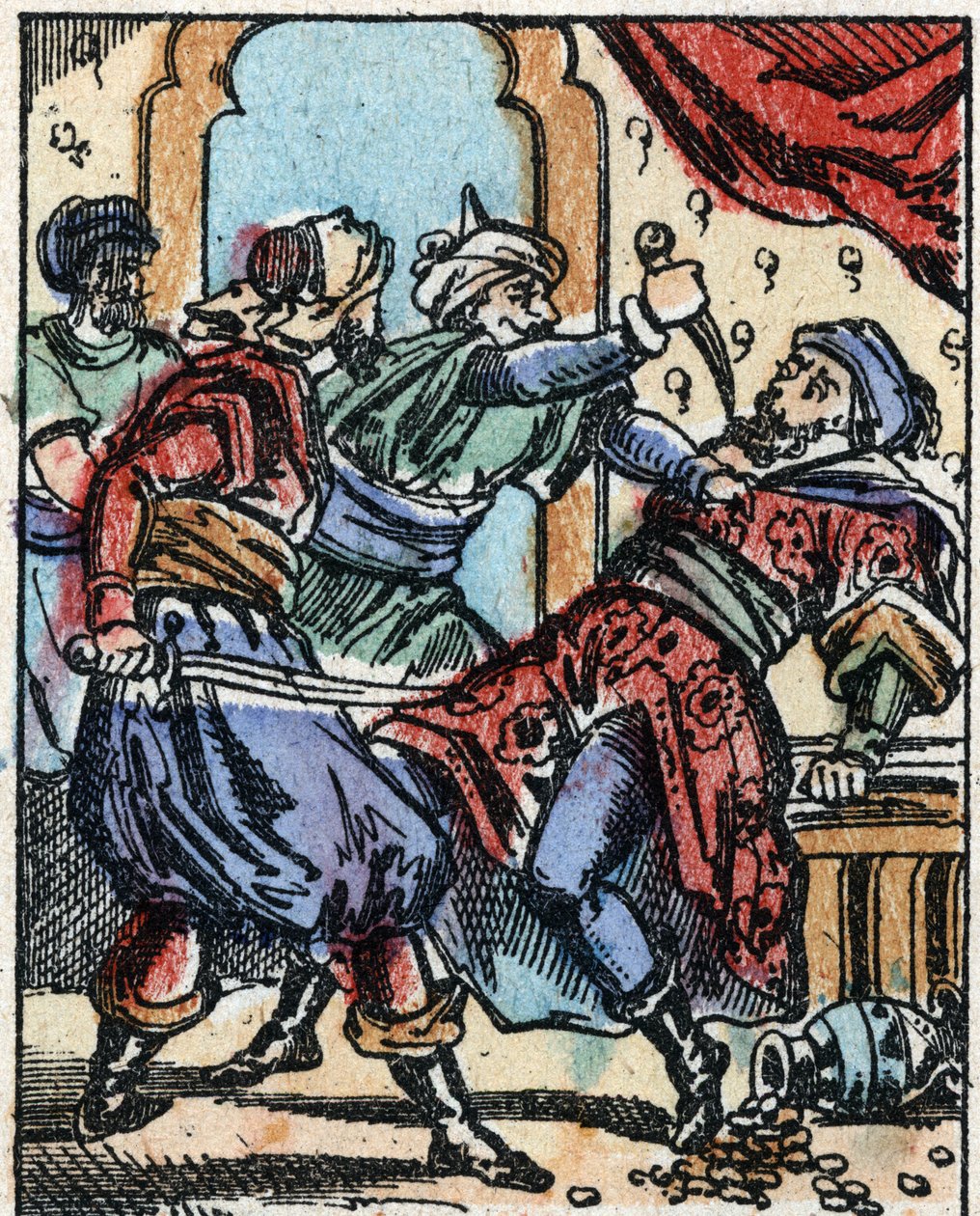 Illustration for the Tales of the Thousand and One Nights. Ali-Baba. Wood engraving from Imaging Pellerin - Epinal, late 19th century by French School
