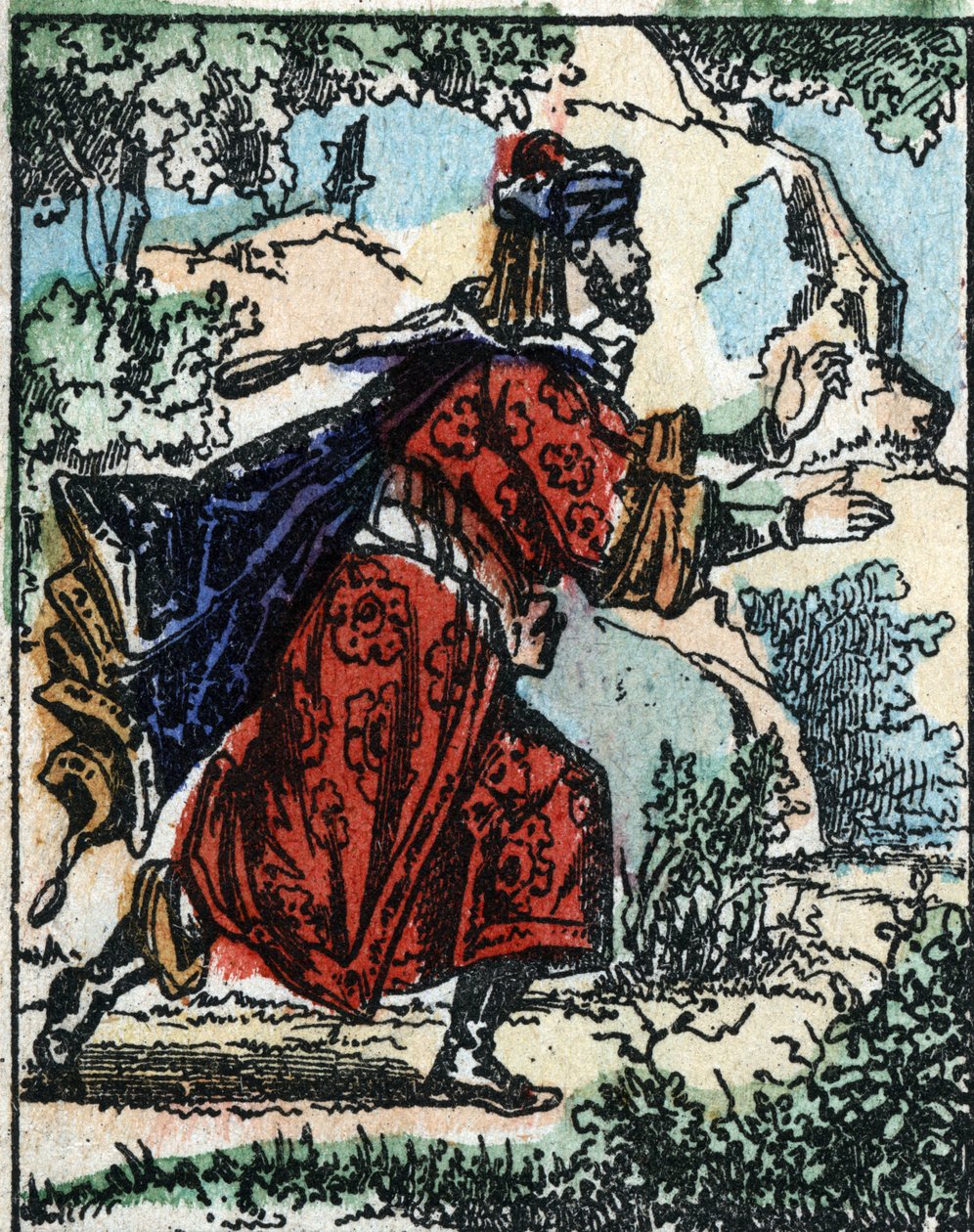 Illustration for the Tales of the Thousand and One Nights. Ali Baba. Wood engraving from Imaging Pellerin - Epinal, late 19th century by French School