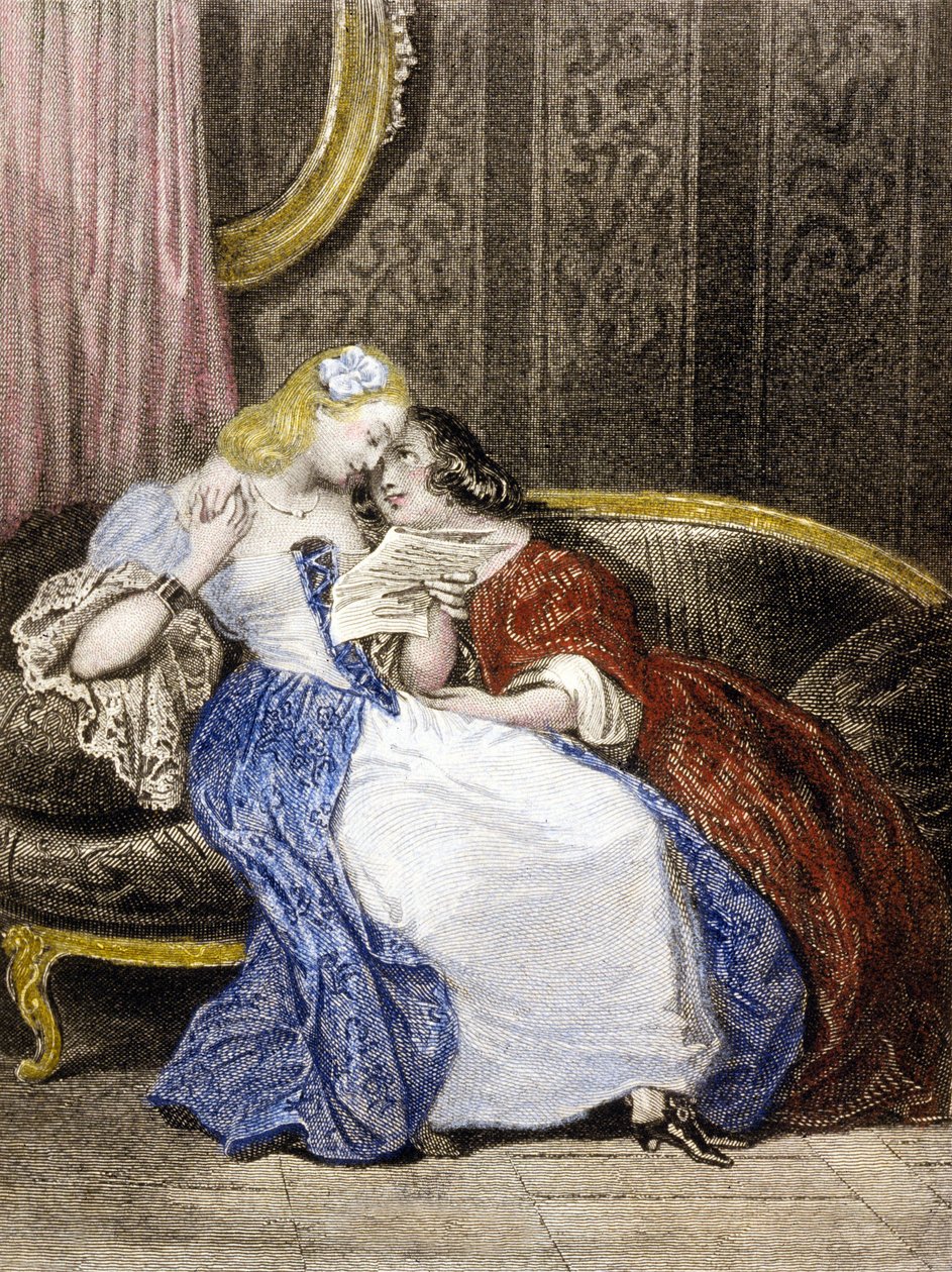 Illustration from Julie or the New Heloise, c.1852 by French School