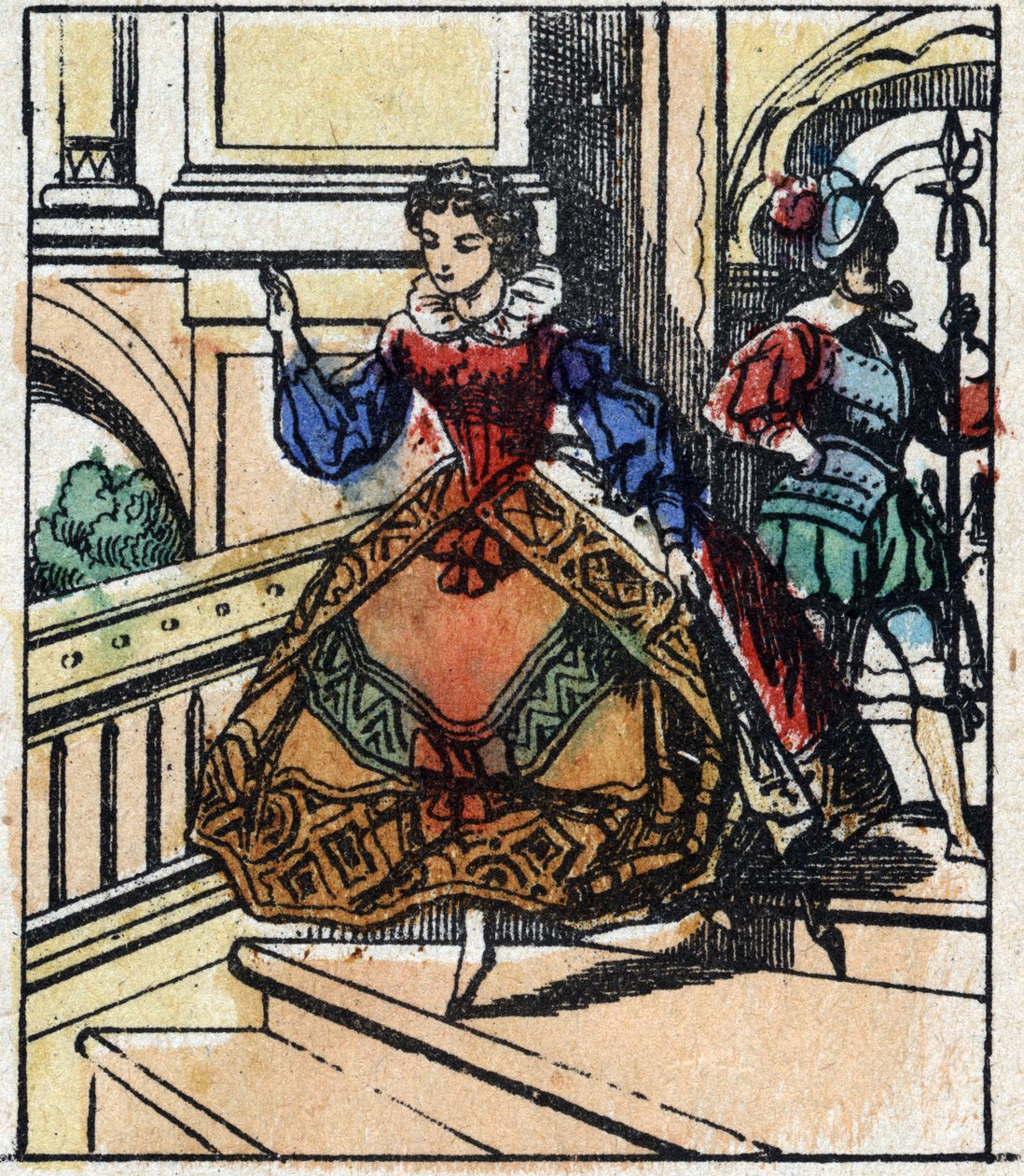 Illustration of Charles Perrault s tale Cinderella or The Little Glass Slipper Wood engraving from Imaging Pellerin Epinal late 19th century