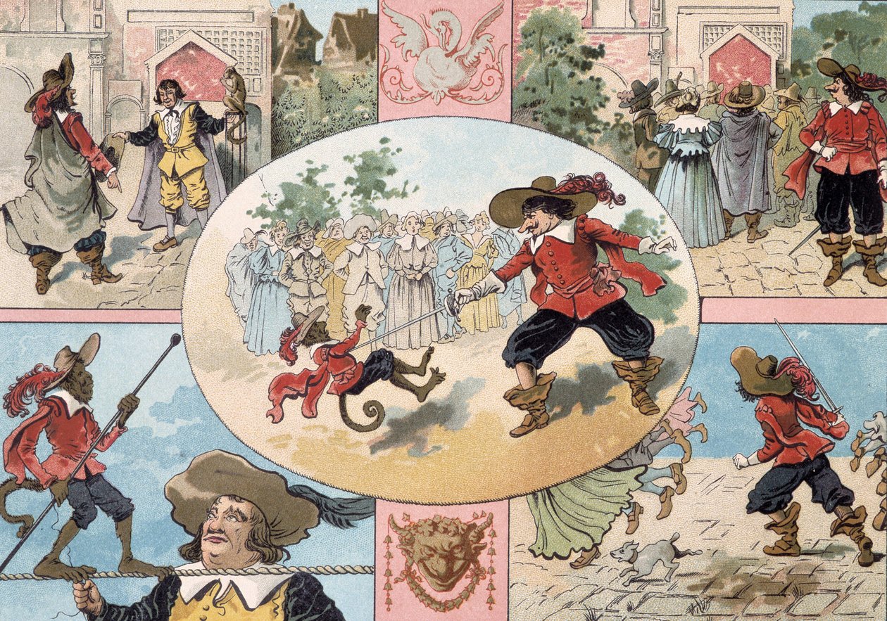 Illustration of Cyrano de Bergerac, illustration of Cyrano de Bergerac