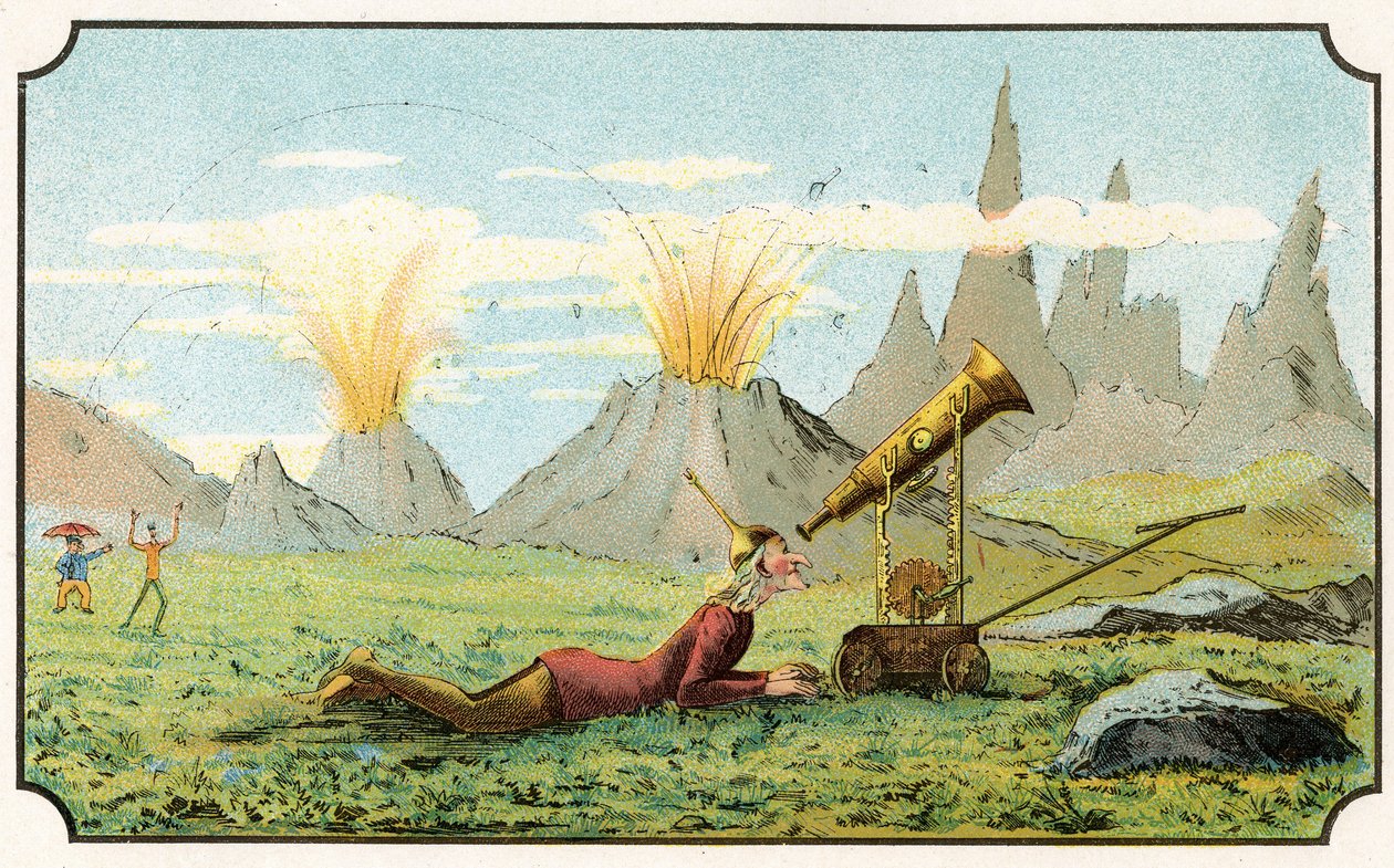 Illustration of the book "Voyage dans la lune avant 1900" by A. de Ville-d
