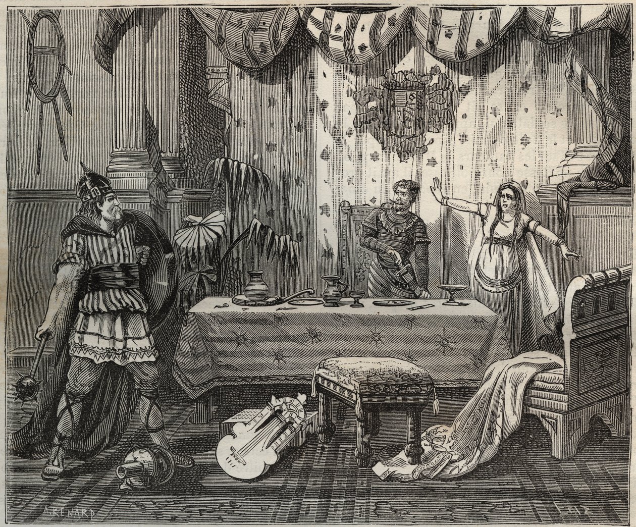 Lothaire Enters the Palace of Otto II by French School