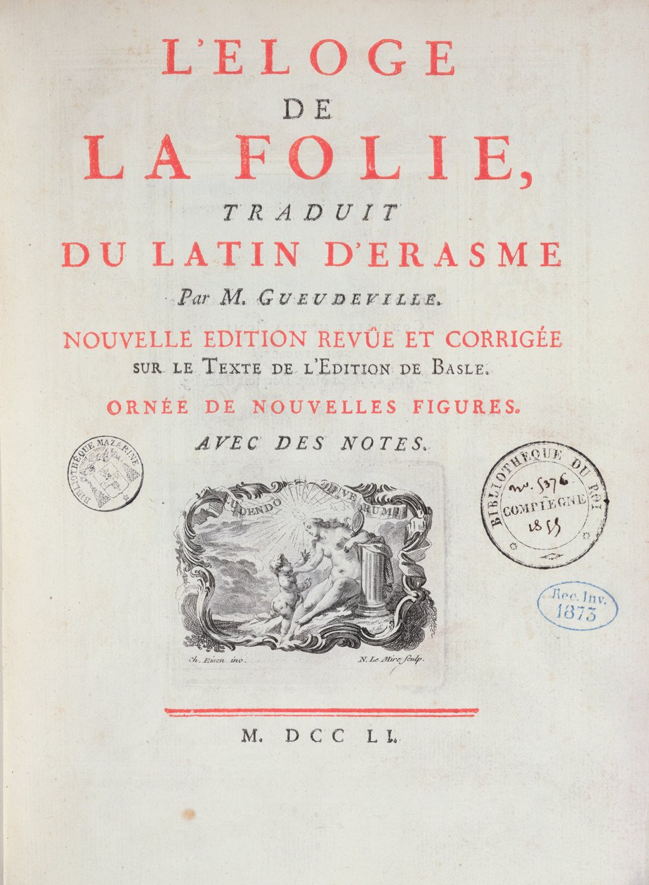 In Praise of Folly, 1751 by French School