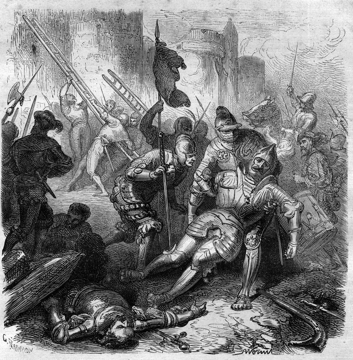 In the battle against Henry IV of the Holy Germanic Empire on October 14 by French School