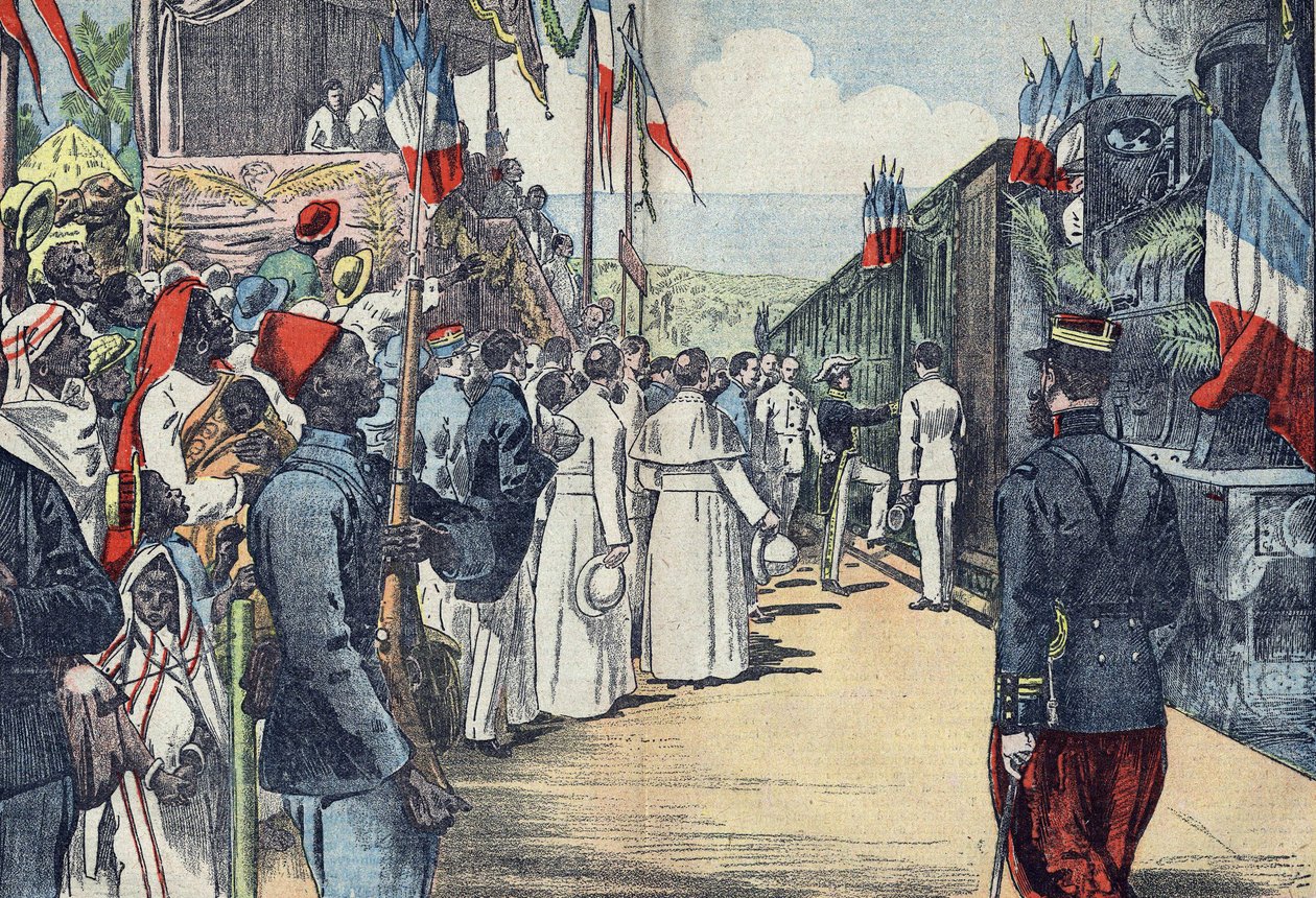 Inauguration of the Railway Connecting Thies to Kayes in Senegal, Early 20th Century by French School