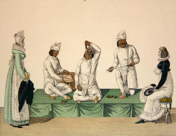 Indian Jugglers, plate 88 from le Bon Genre, c.1810 by French School
