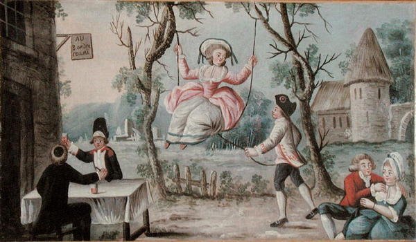 Inn Sign painted for a tavern depicting the Three Orders reunited, about 1789 by French School