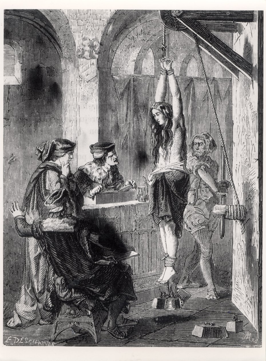 Inquisition of a witch by French School