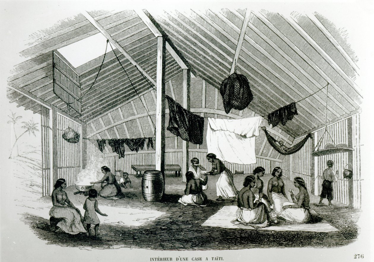 Inside a Tahitian Hut, from 