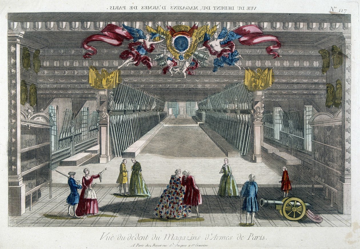 Interior of the Weapons Store of Paris (Arsenal de Paris) by French School