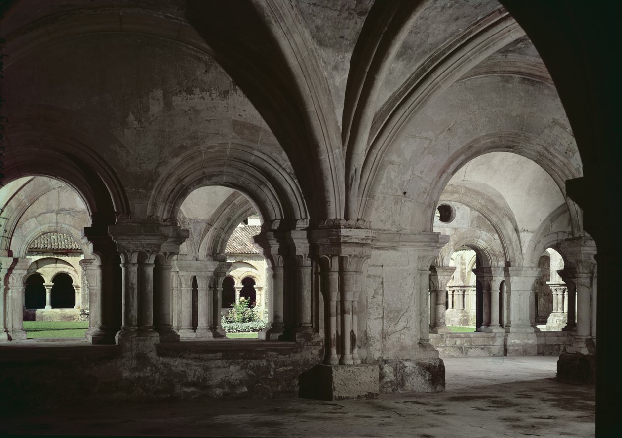 Interior View of the Cloister from the Chapter House by French School