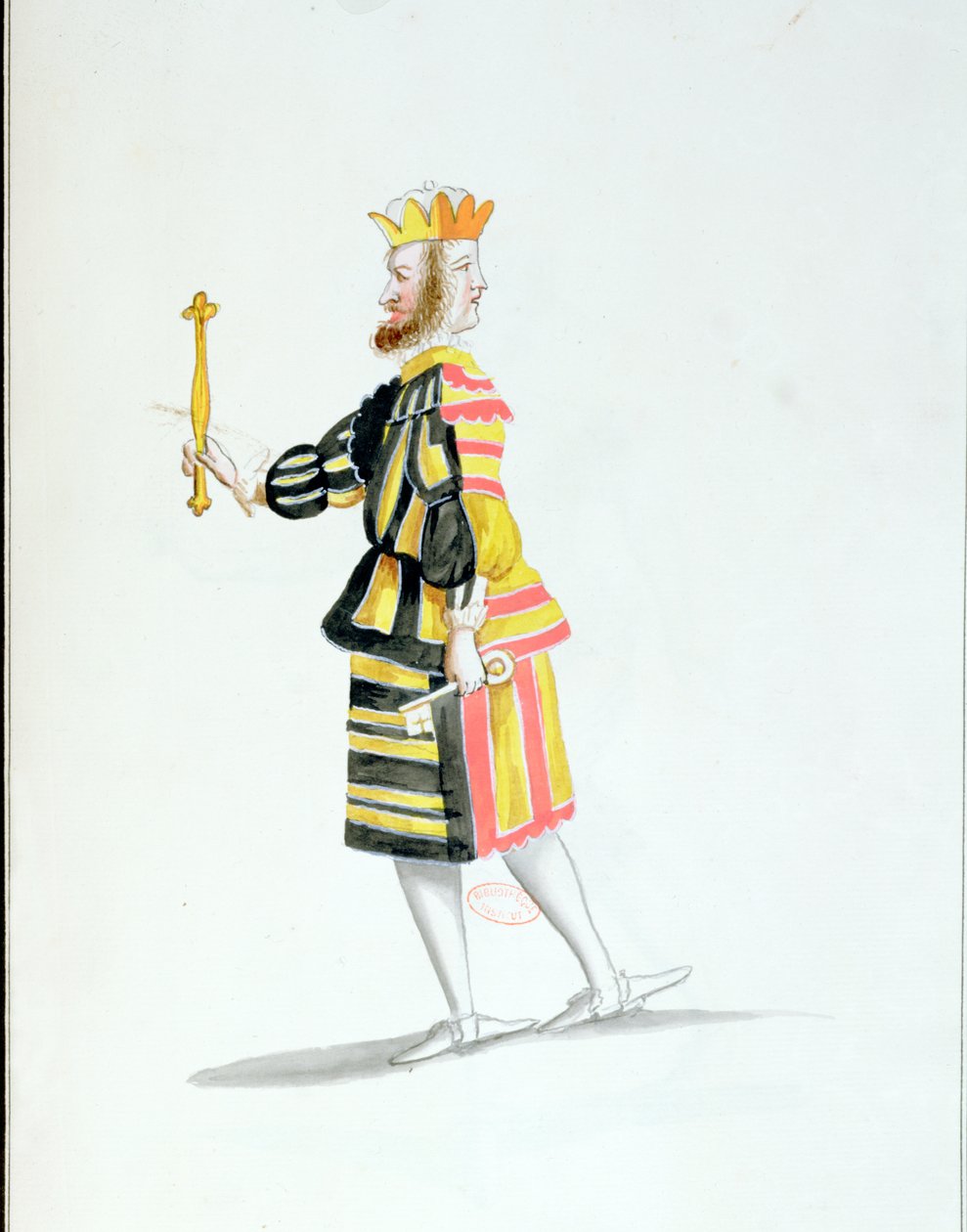Janus costume for the Ballet de la Nuit by Jean-Baptise Lully danced by Louis XIV by French School
