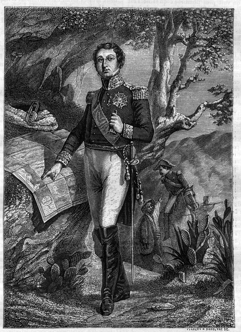 Portrait of Jean-de-Dieu Soult (1769-1851), Duke of Dalmatia. Engraving in Histoire de l
