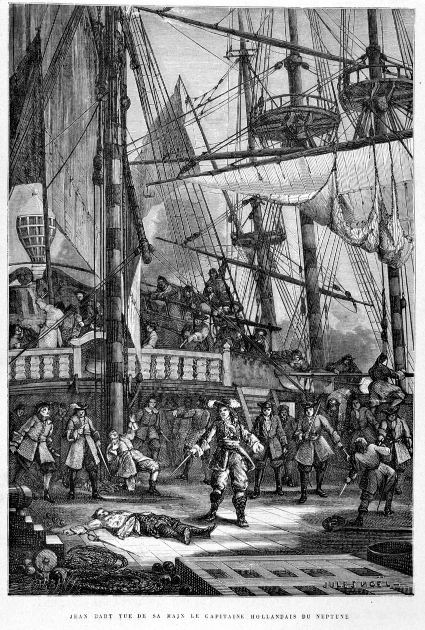 Jean Bart Kills the Dutch Captain of Neptune with His Hand - in 