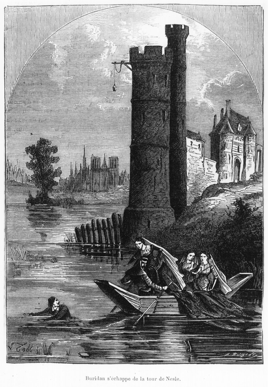 Jean Buridan Escaping from the Tower of Nesle by French School