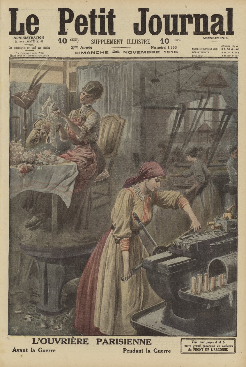 Jobs Done by Parisian Women Workers Before and During the First World War by French School