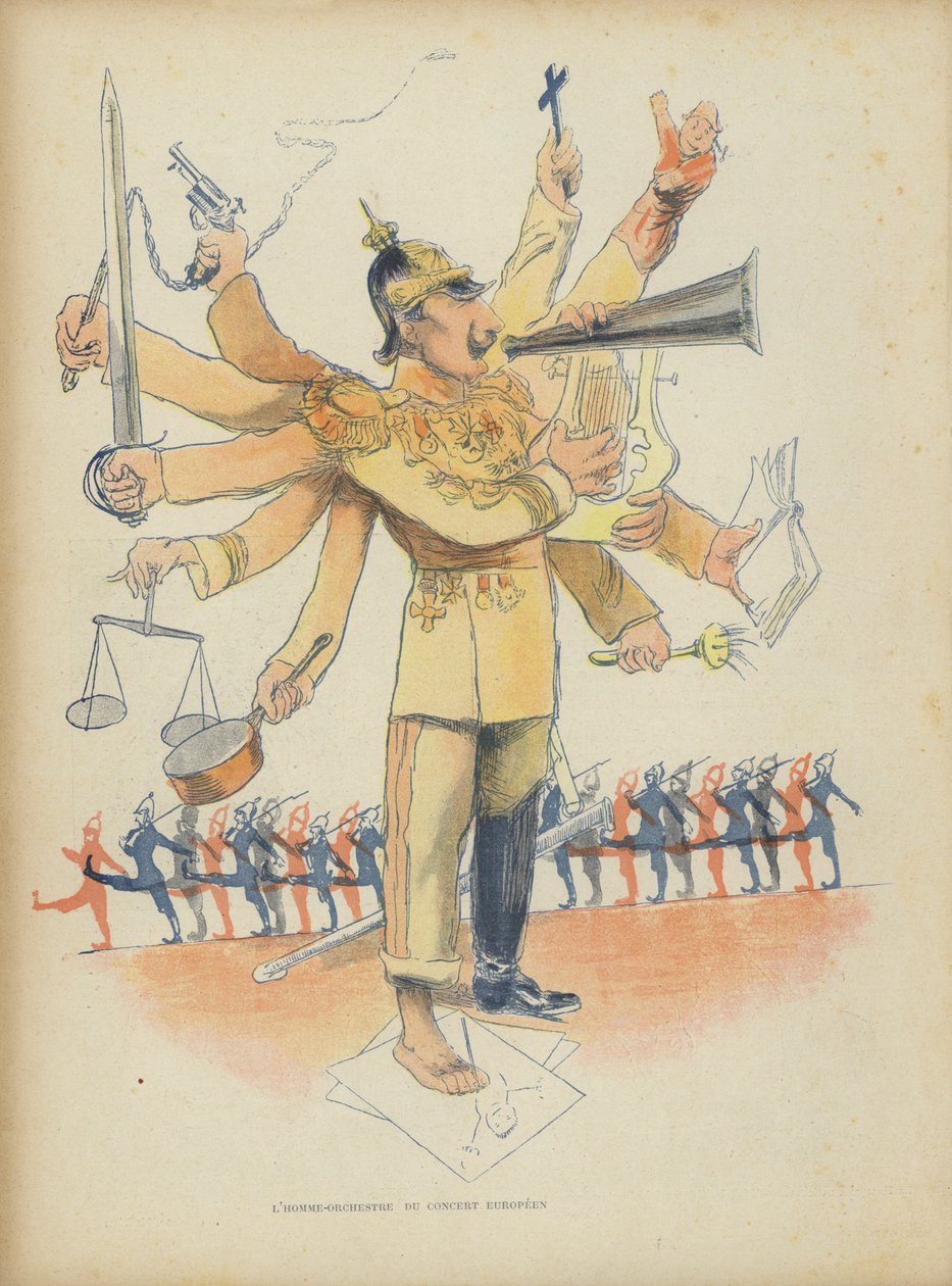 Kaiser Wilhelm II, Illustration for Le Rire by French School
