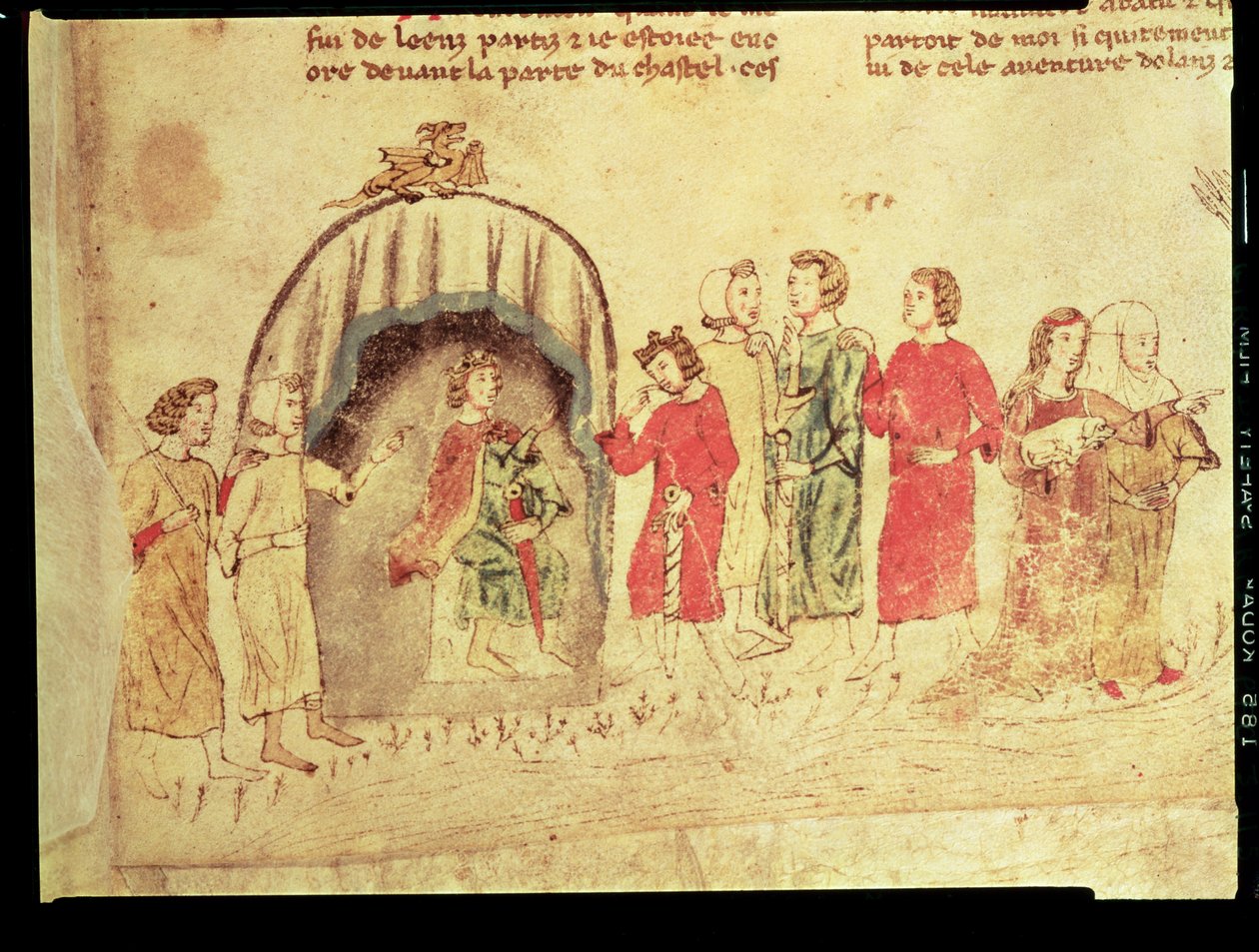 King Arthur and His Court, from the Roman de Meliadus by French School