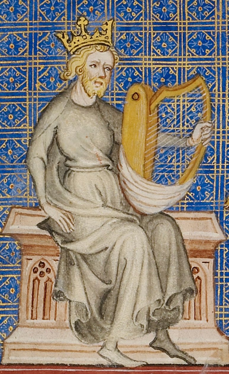 King David from the Bible Historiale by French School