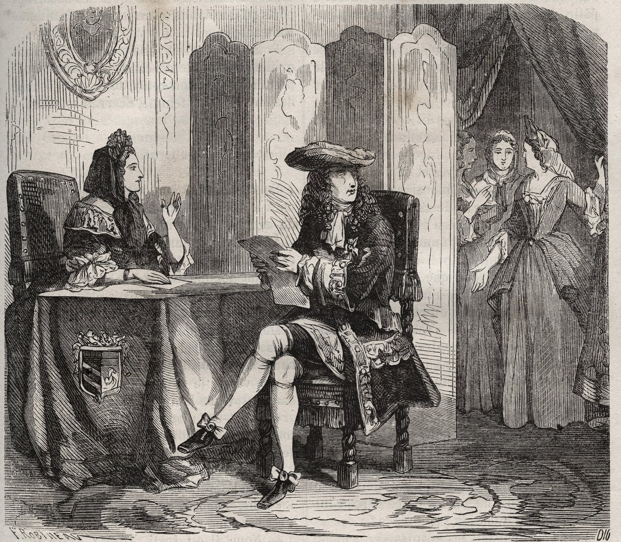 King Louis XIV and his wife, the Marquise of Maintenon by French School