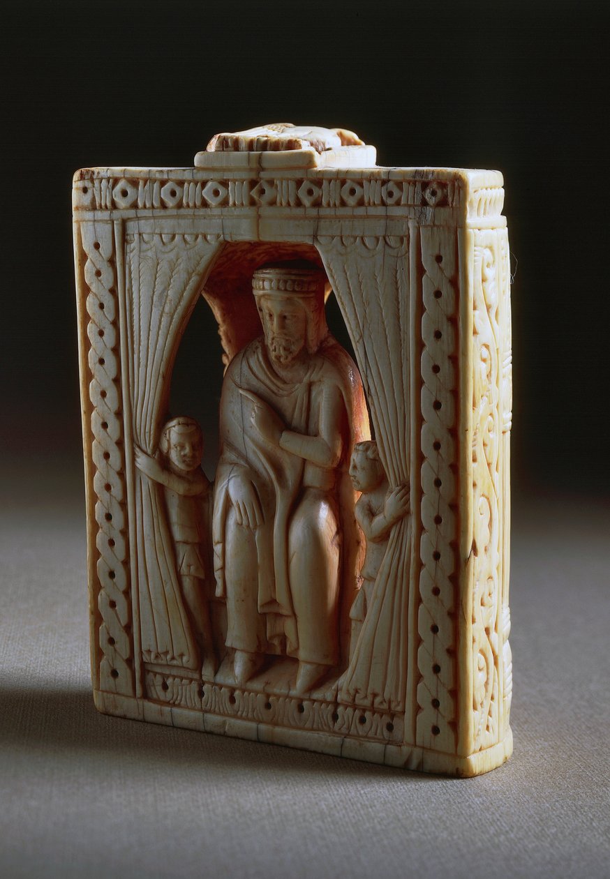 King, Ivory Chess Piece by French School