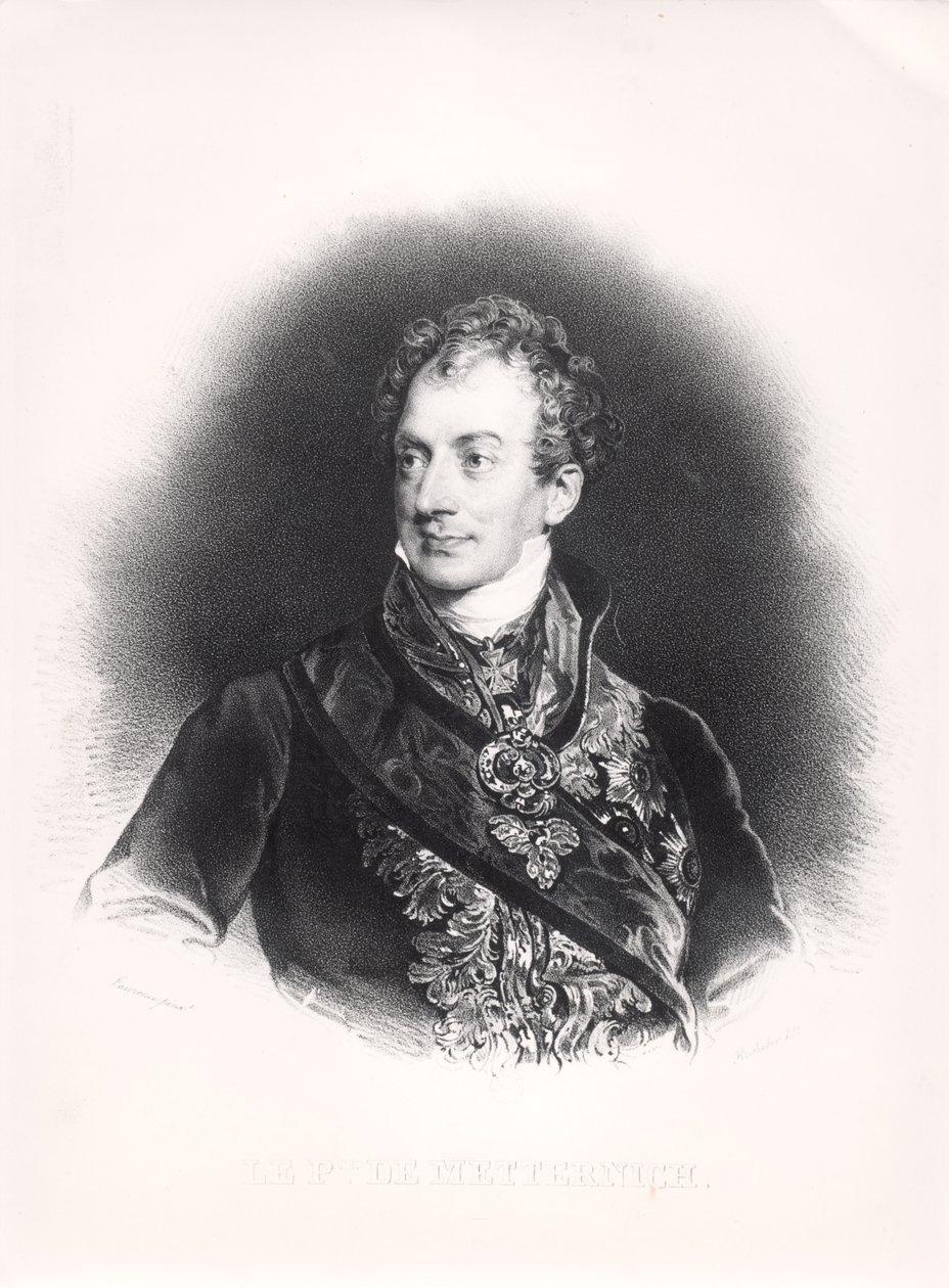 Klemens Wenzel Nepomuk Lothar (1773-1859) Prince of Metternich-Winneburg, c.1815 by French School