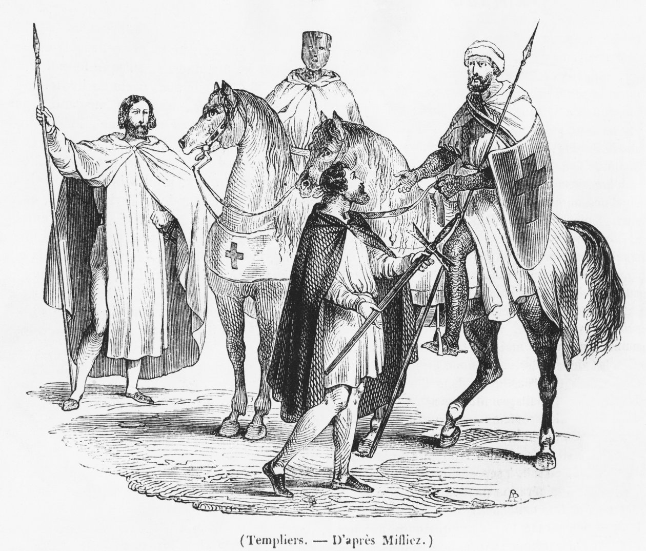 Knights Templars, after Mifliez by French School
