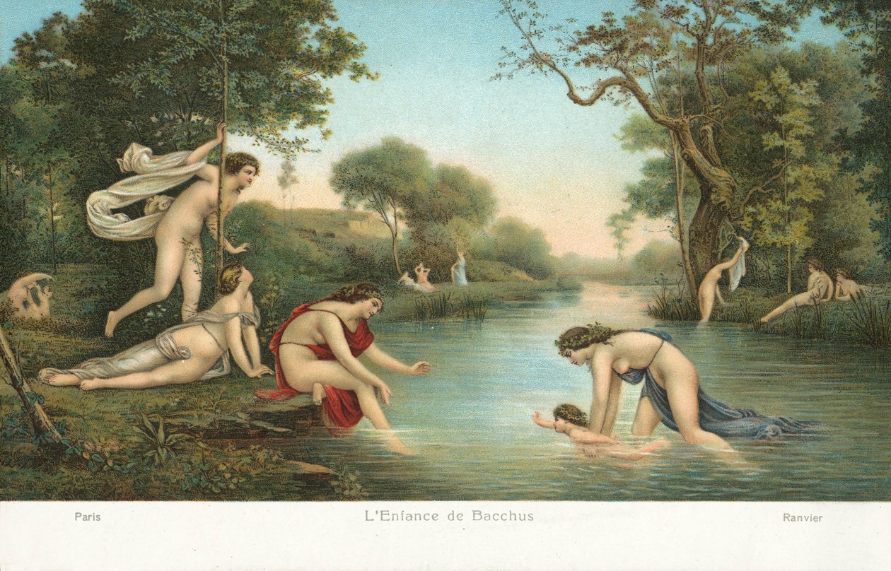 The Childhood of Bacchus by French School