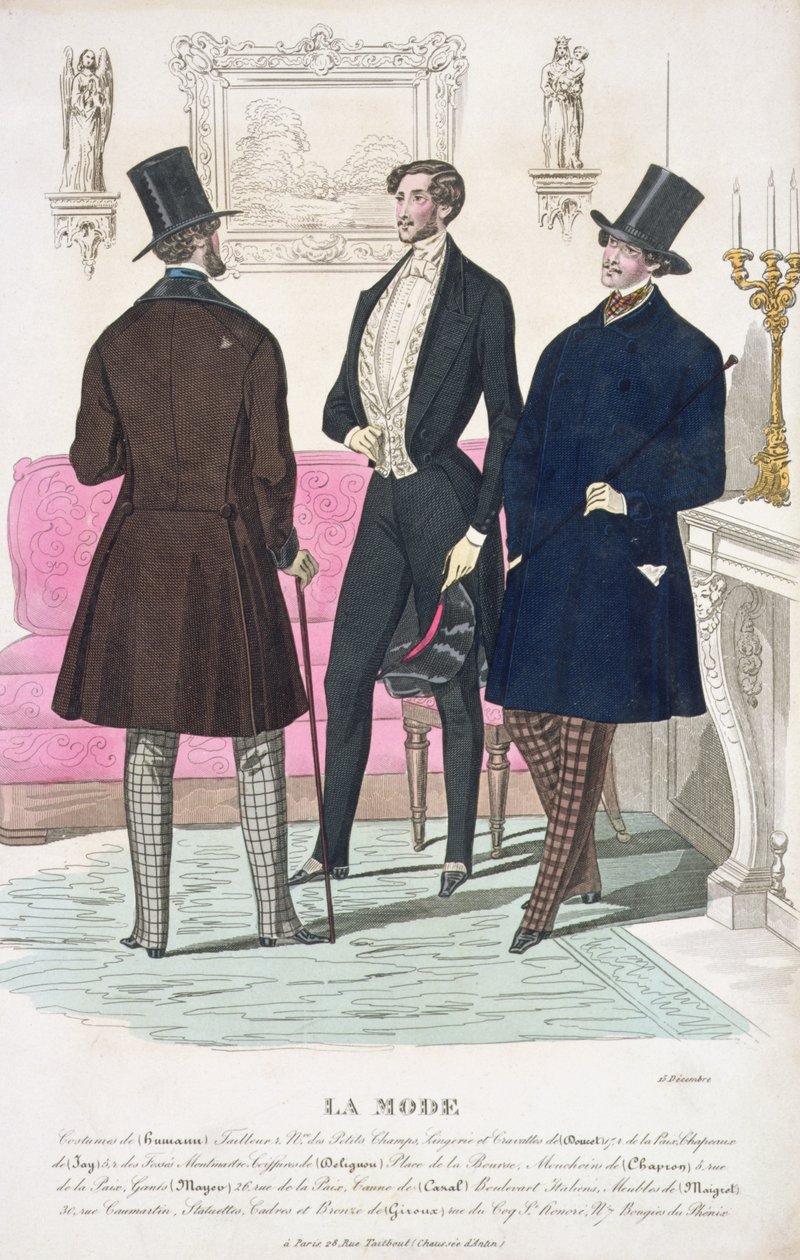 La Mode: Advertisement for 19th Century Men