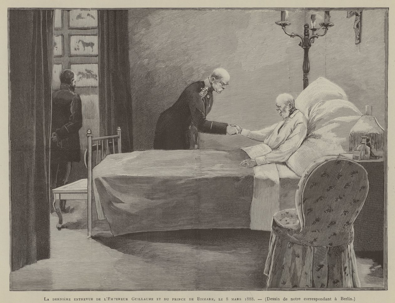 The Last Meeting of Emperor Wilhelm and Prince Bismarck, March 8, 1888 by French School