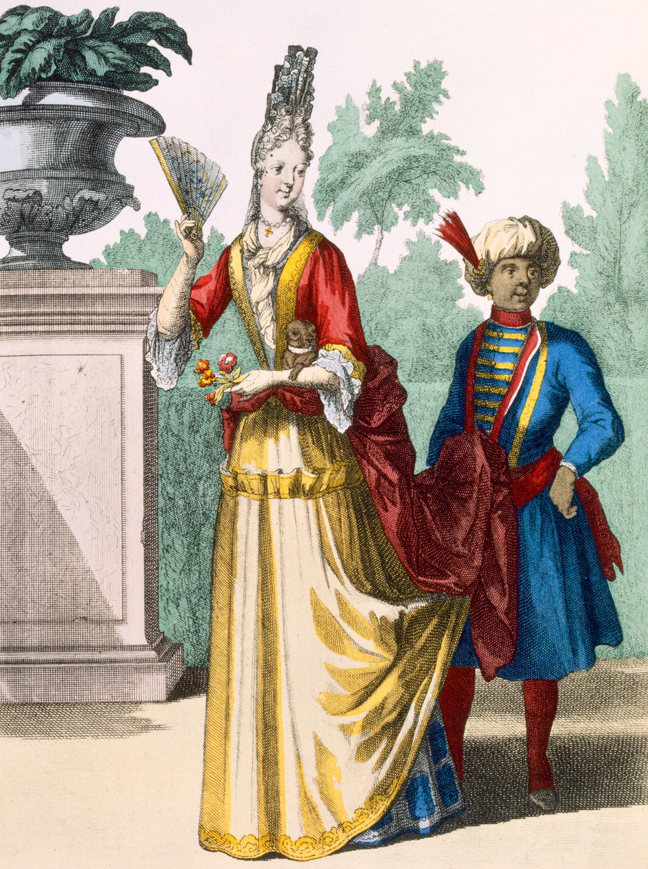 Lady in summer dress, c.1690-1700 by French School