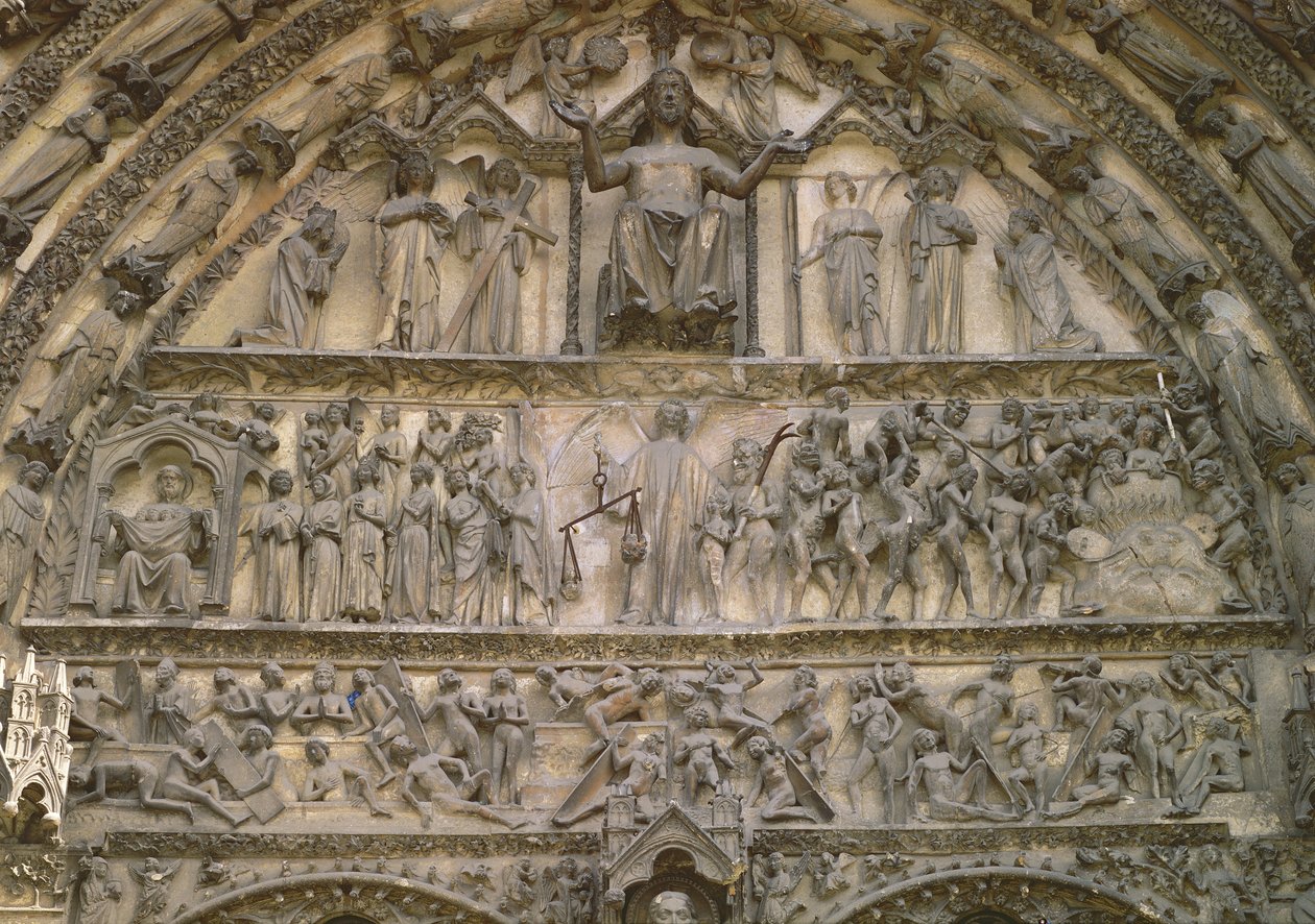 Last Judgement, Tympanum of the Central Portal of West Facade by French School