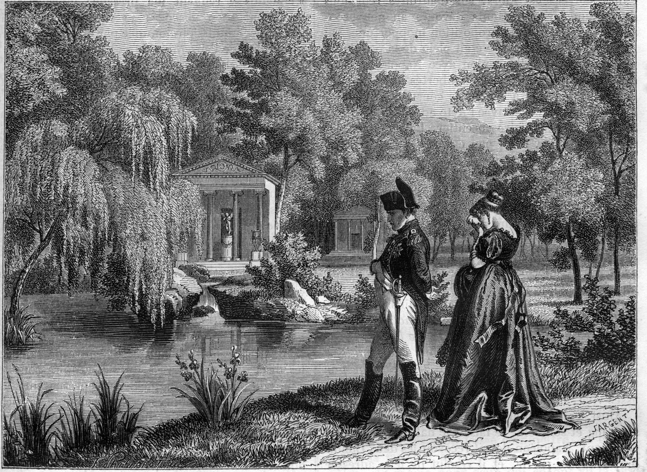 Last stay of Napoleon at the Malmaison Palace - last visit of Napoleon and Queen Hortense to La Malmaison, June 1815. in Histoire de l