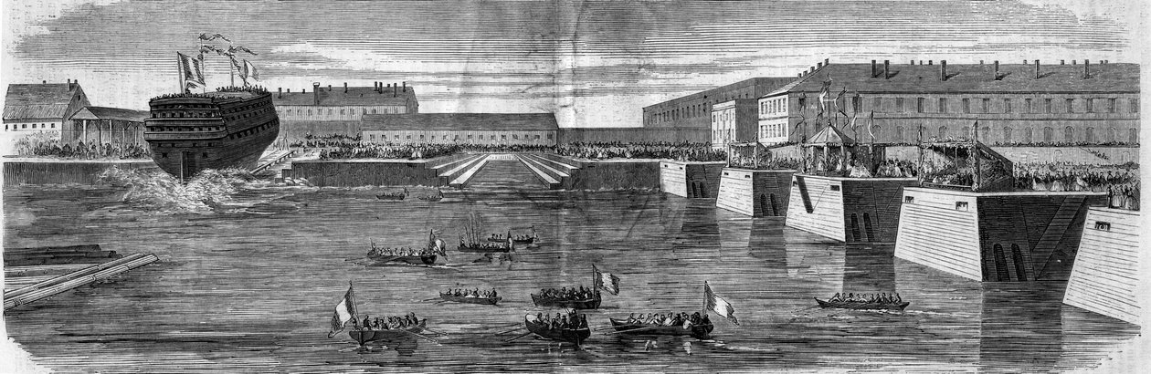 Launch of the ship has three bridges the 