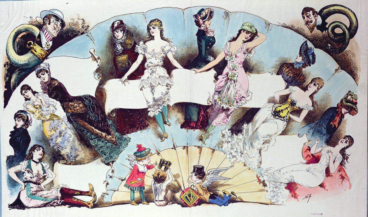 Layout illustrations for an article on women