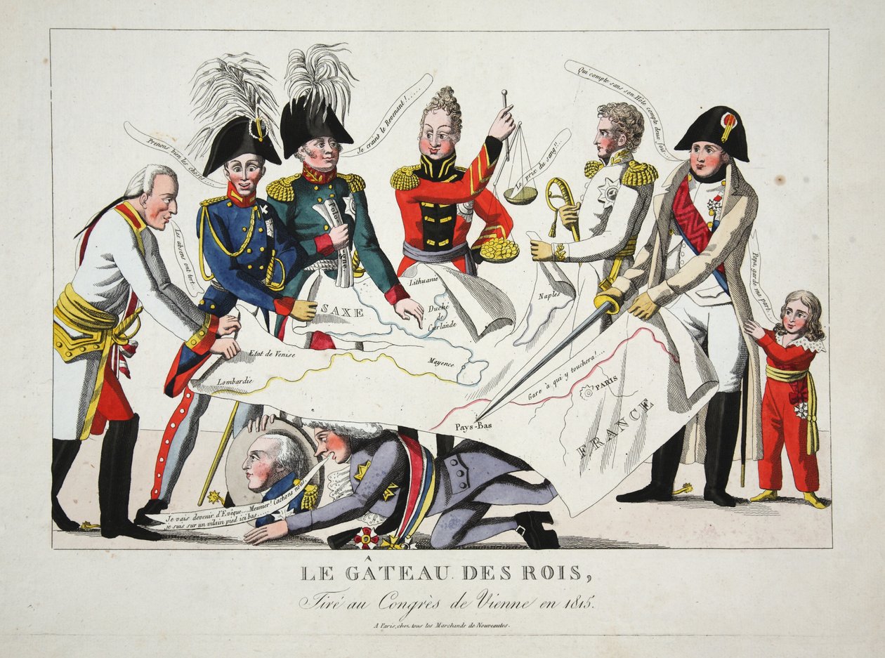 Le Gateau des Rois, Tire au Congres de Vienne en 1815 by French School