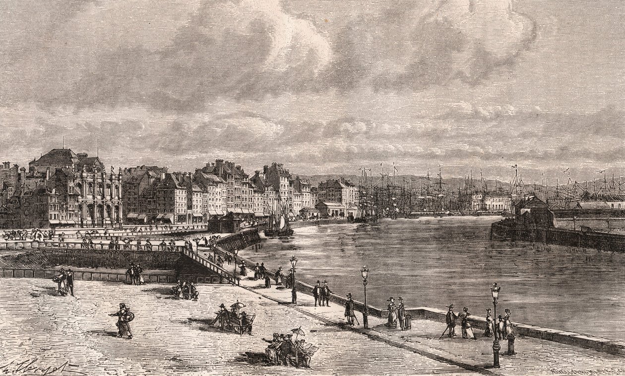 Le Havre - Normandie - engraving in 
