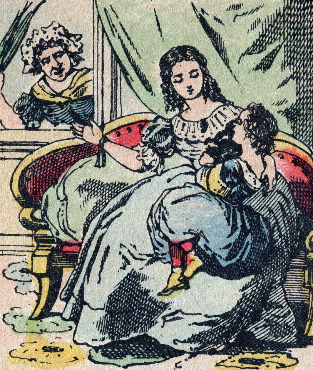 Le Pere Fouettard, french character for the whipping father, legendary figure of folklore punishing the naughty children: his wife, La Mere Fouettard the whipping mother who doesn